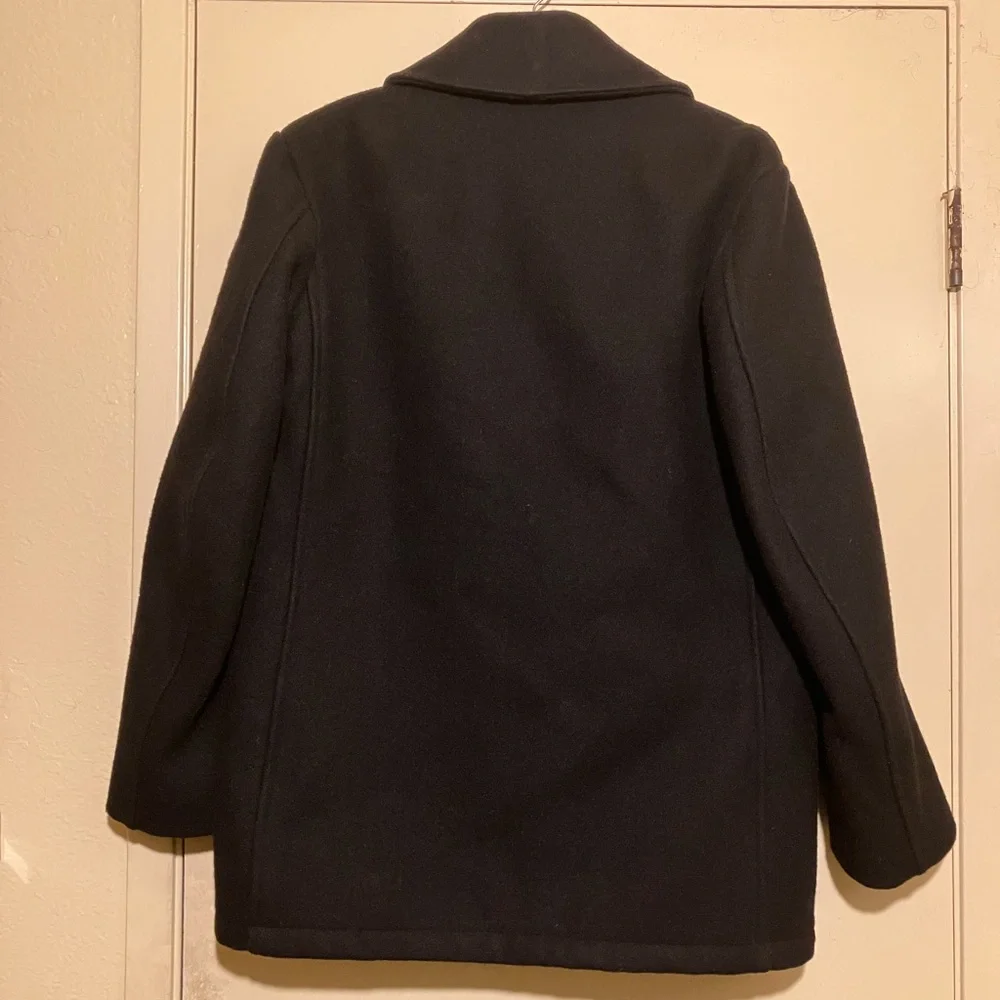 Vintage Navy Fidelity & Stewart Pea Coat Wool Blend Made In USA Sz 38 MP72132 - Picture 5 of 8